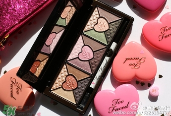 too faced愛心眼影盤試色 too faced love眼影盤試色圖