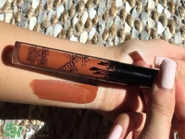 kylie cosmetics口紅pumpkin色號(hào)試色