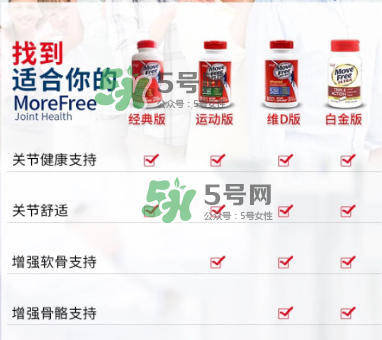 movefree紅藍(lán)綠區(qū)別 movefree維骨力有哪幾款？