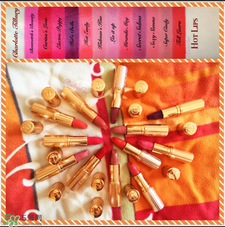 charlotte tilbury hot lips口紅色號_試色圖