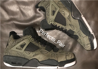 kaws與air jordan 4聯(lián)名橄欖綠版本實物什么樣？