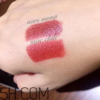 nars mona和mac chili顏色一樣嗎？nars mona和chili試色對比