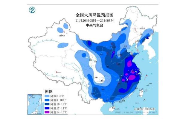 冷空氣要持續(xù)多久 全國羽絨服預(yù)警地圖